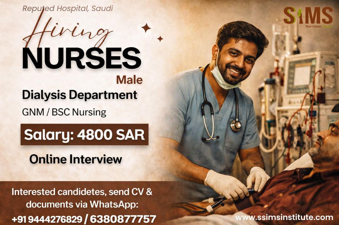 Male Dialysis Nurse – Saudi Arabia — job poster